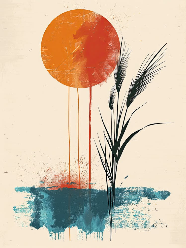 Atomic Sunset Symphonies Mid Century Style