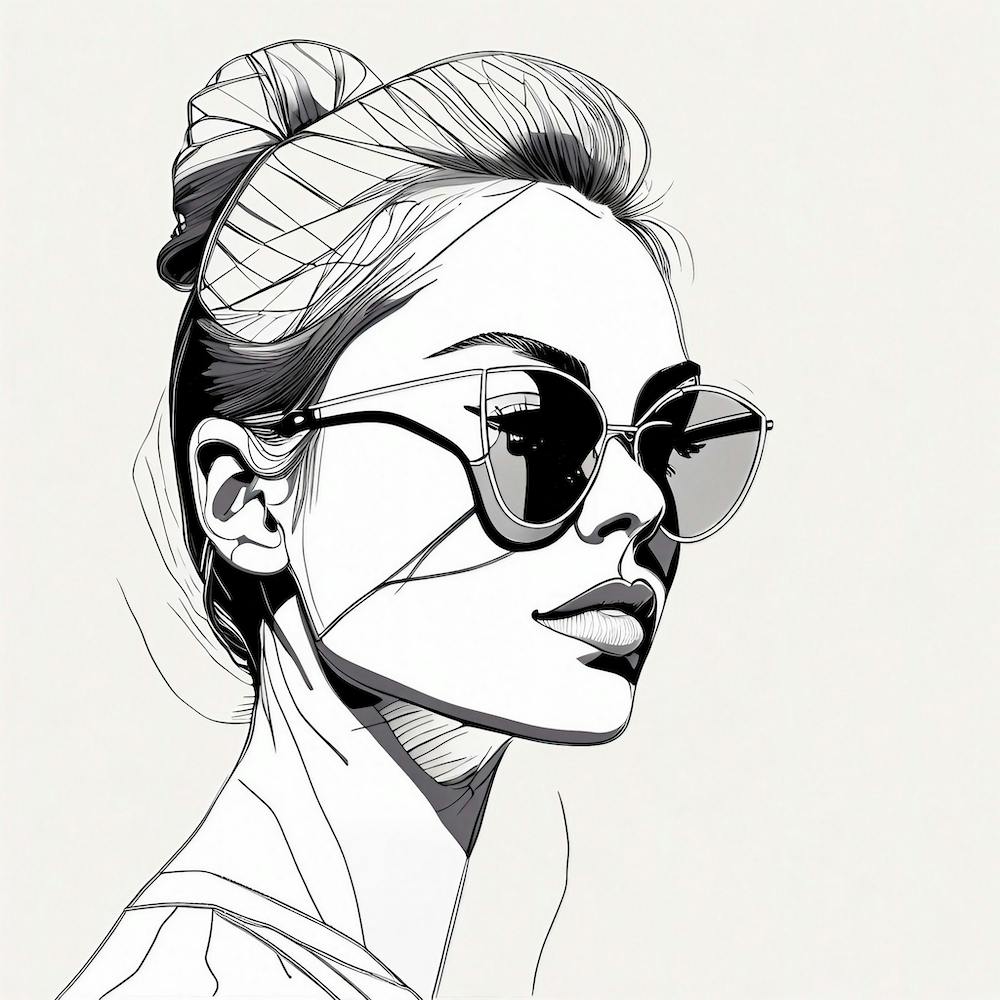 Portrait Of A Woman With Sunglasses