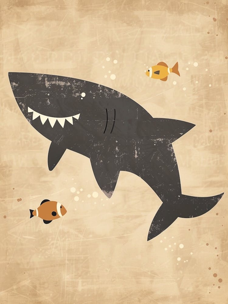 Shark & Fish Modern Storybook Style 2
