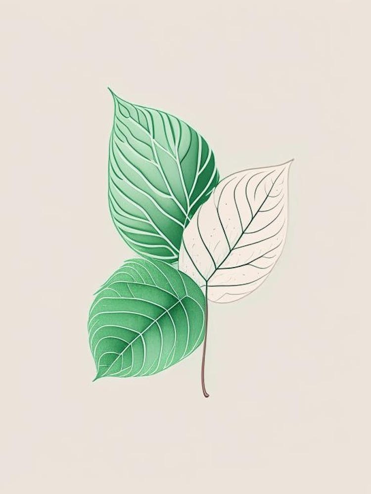 Feuille de menthe contemporaine 6