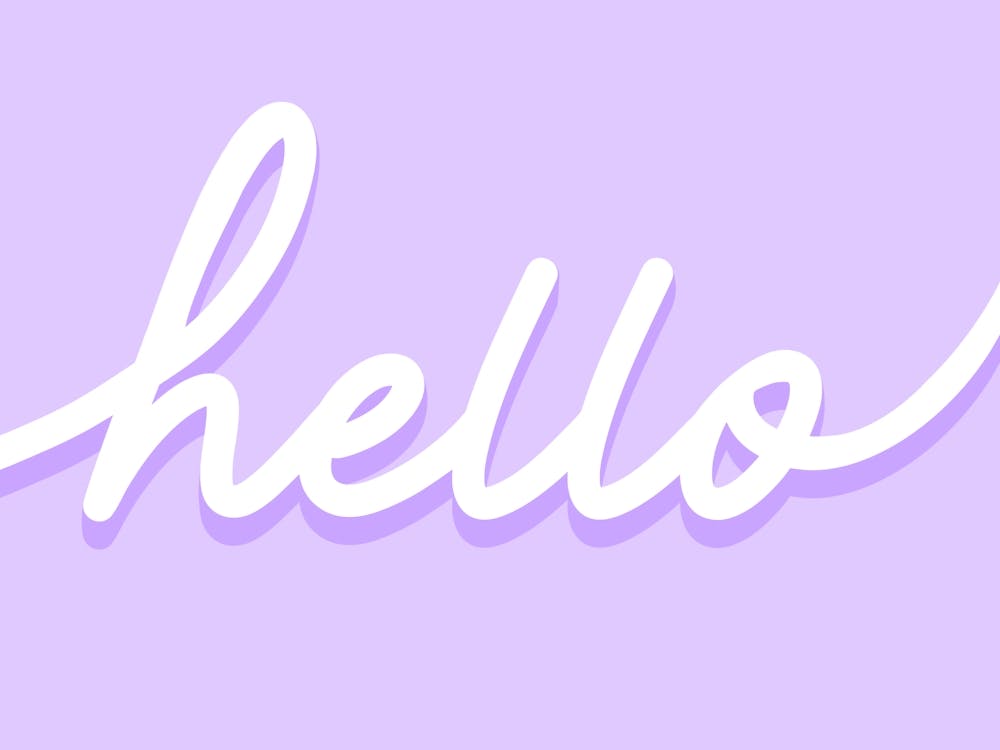 Hello Welcome Purple