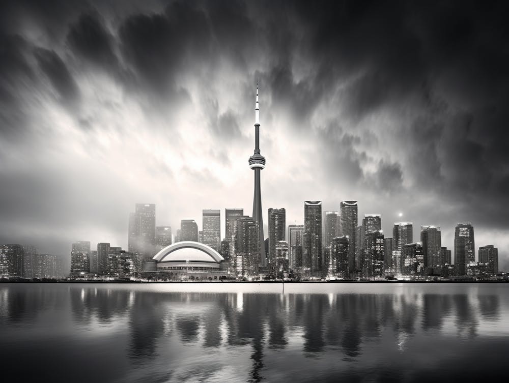 Black And White Photograph Of Toronto