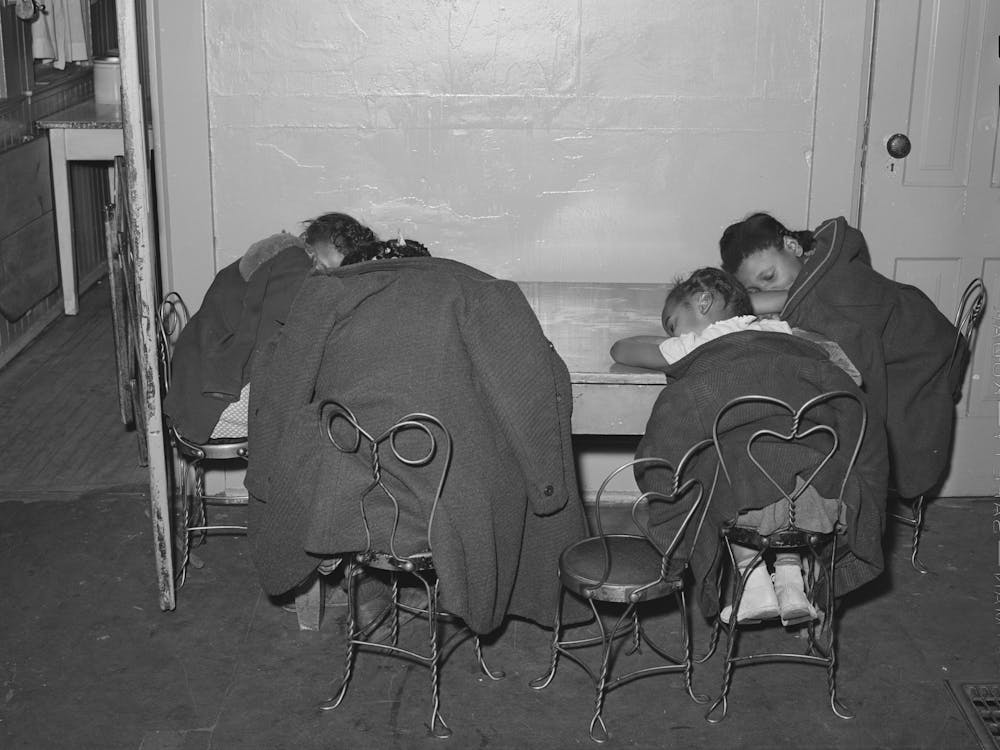 Children Sleeping During Rest Period At A Nursery, There Were Not Enough Beds To Go Around