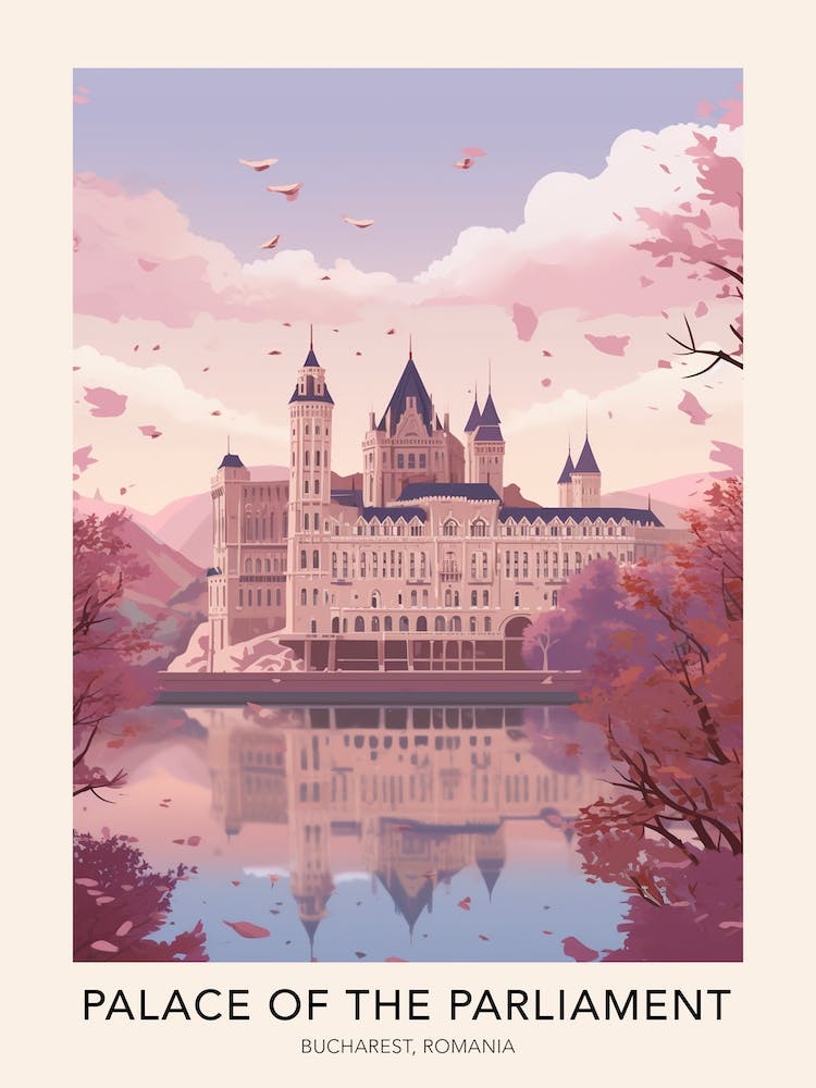 Palace Of The Parliament Bucharest Romania Travel Poster