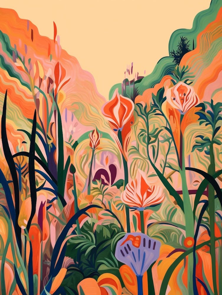 Boho Wildflower Painting Wild Iris 2