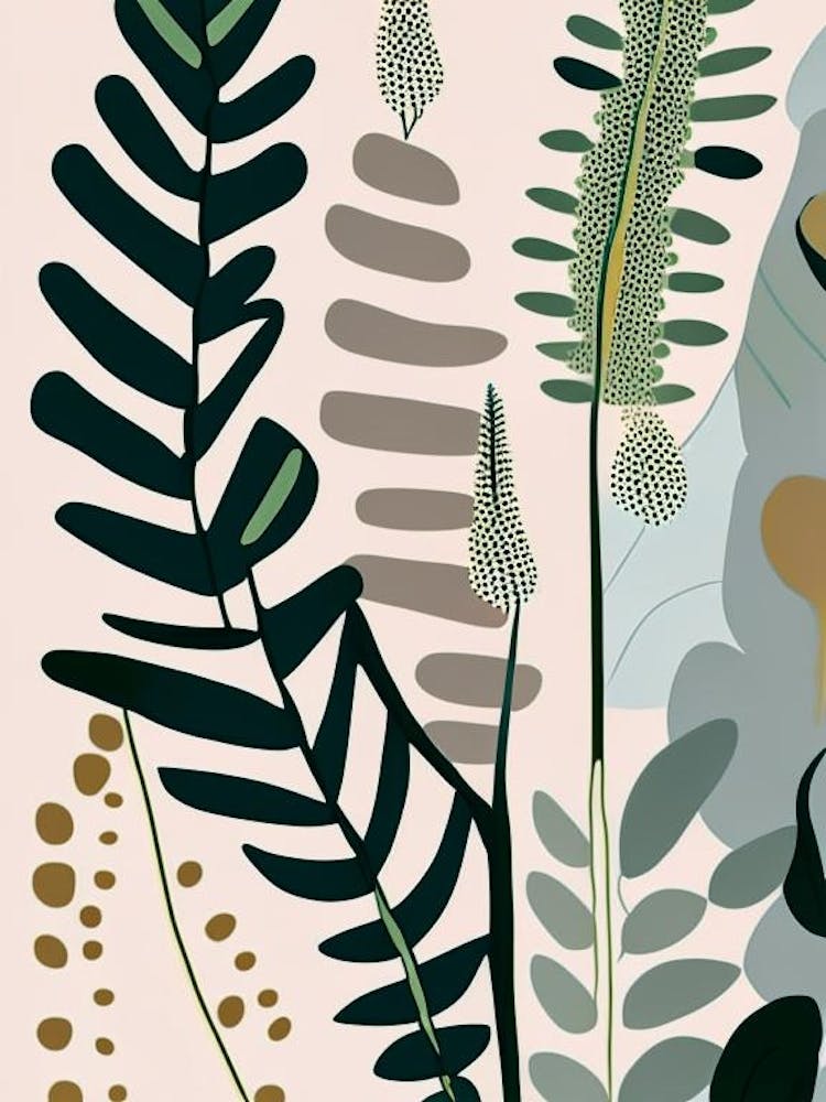 Lady Fern Wildflower Modern Muted Colours 2