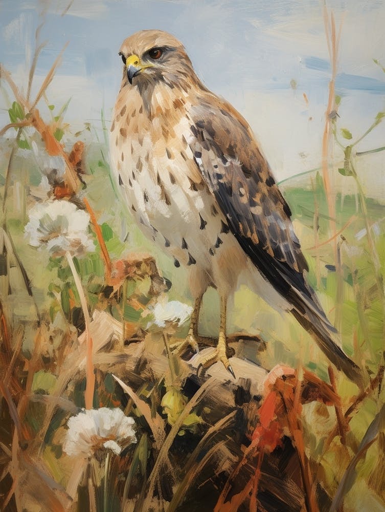 Bird Painting Eurasian Sparrowhawk 1