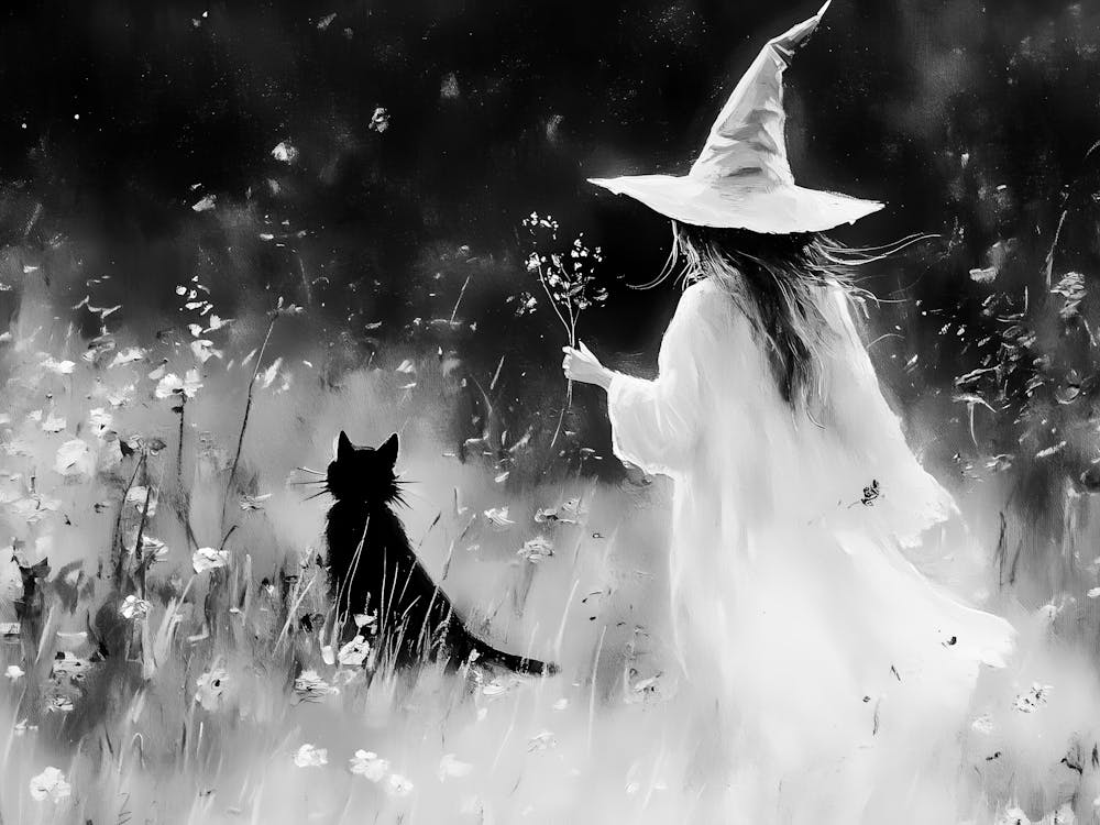 Witch And Cat 1