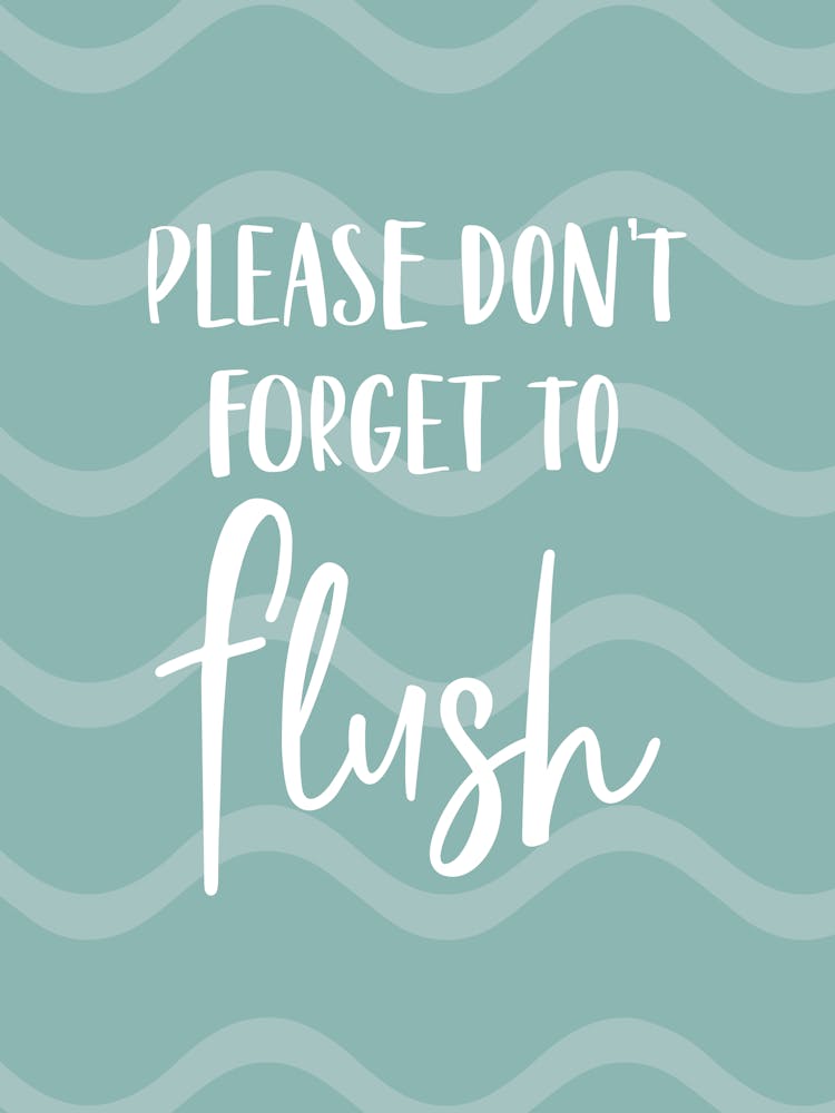 Please don't forget to flush