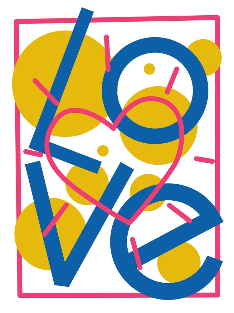 Love Heart In Magenta