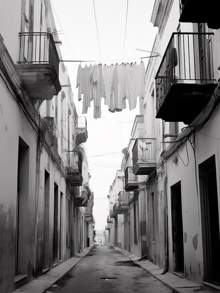 Siracusa, Italie, Photographie Noir et Blanc 1