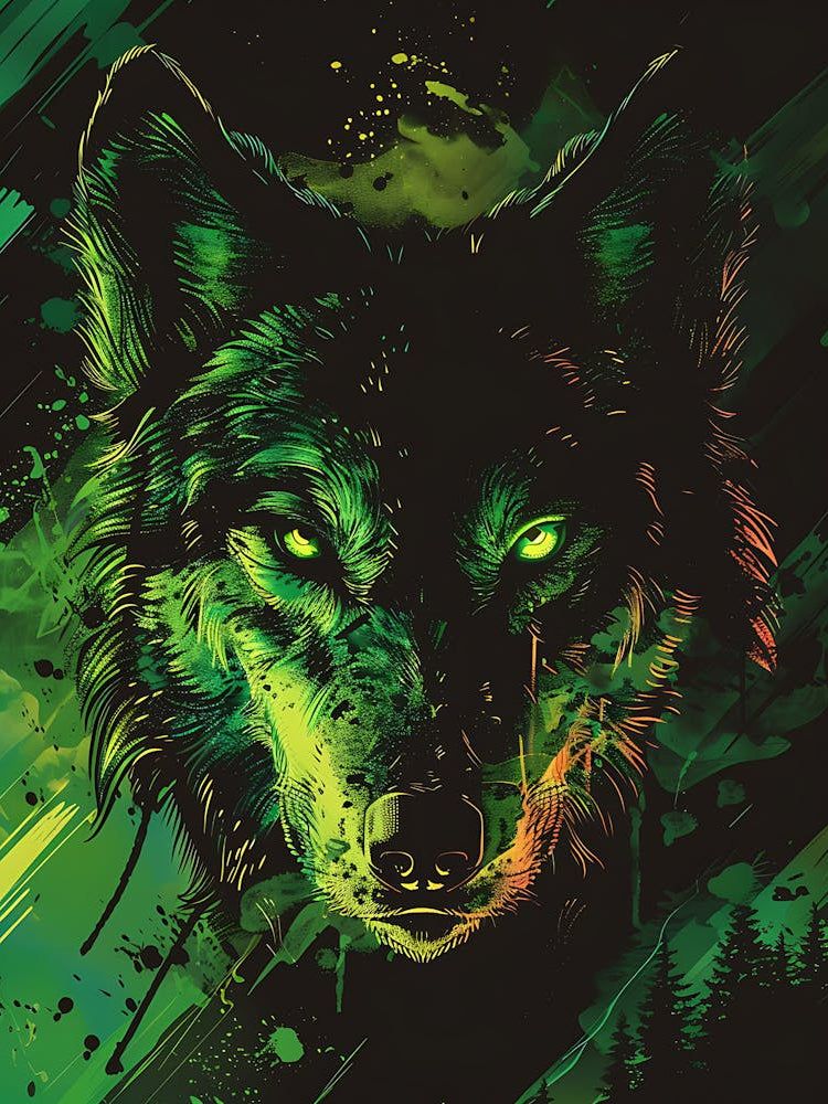 Wolf Painting