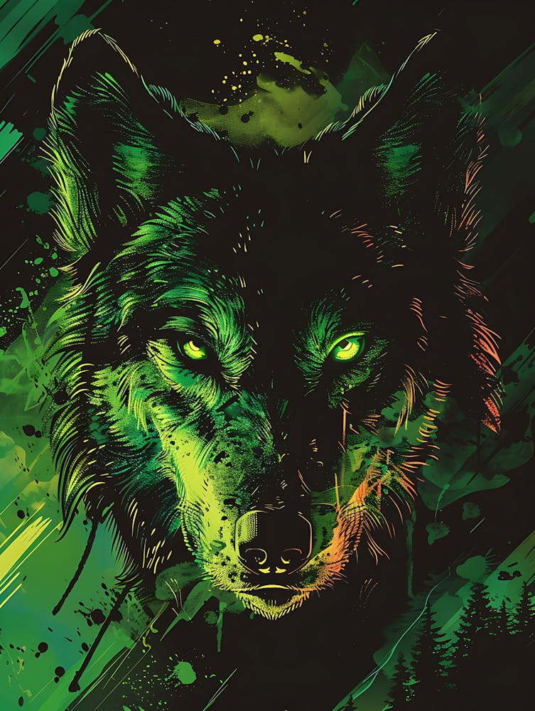 Wolf Painting