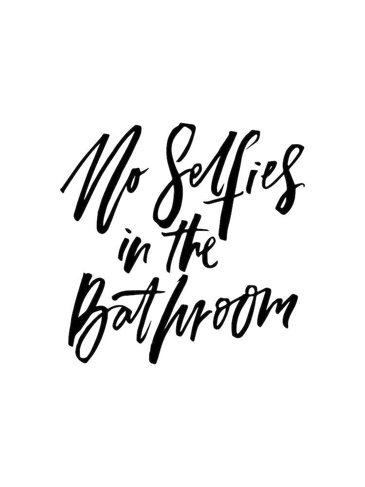 No Selfies in the Bathroom X