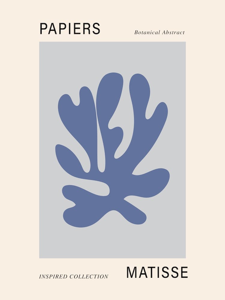 Matisse Cutout Blue Poster Wall Art