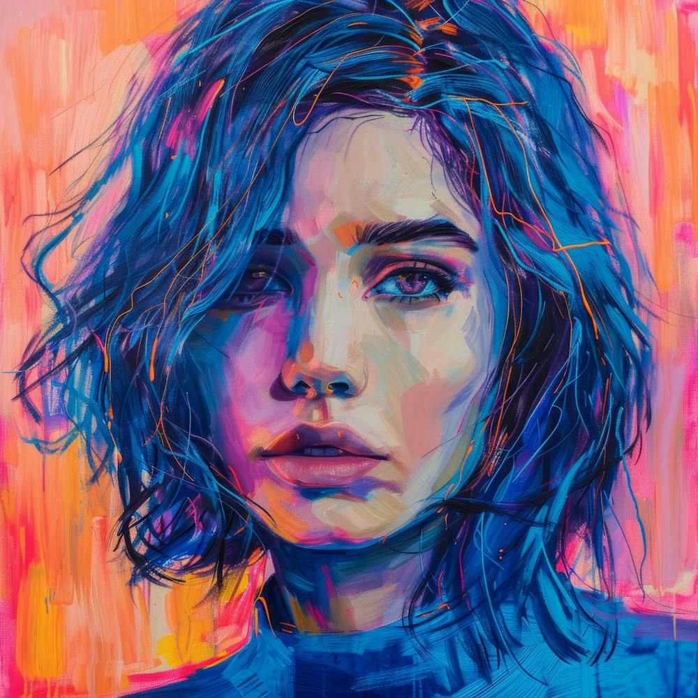 'The Girl With Blue Hair'