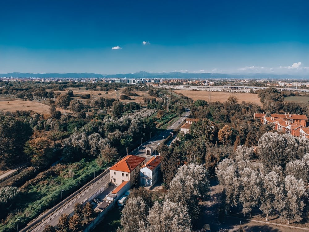 Stampa Chiaravalle, Milano, Lombardia Drone fotografico.