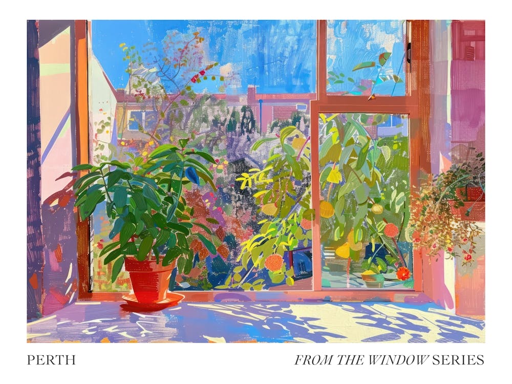 Perth From The Window Series Poster Painting 4