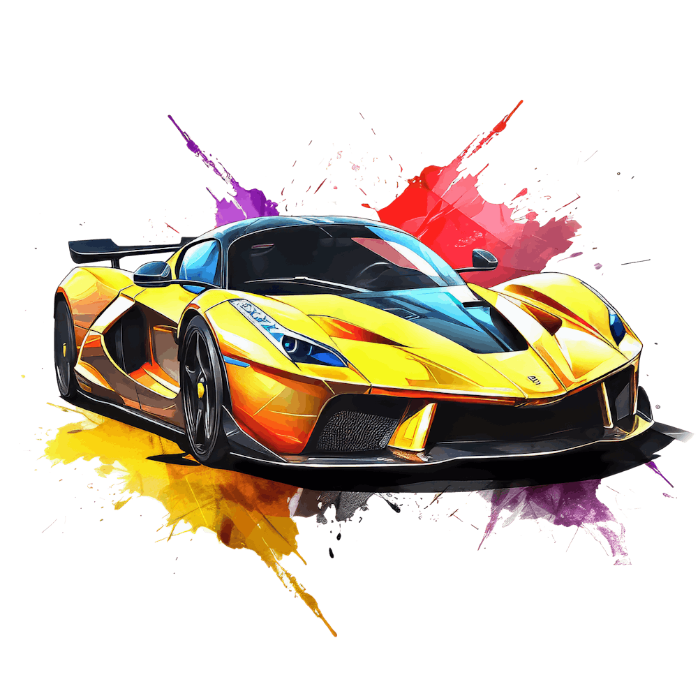 Watercolor Sleek Supercars 18