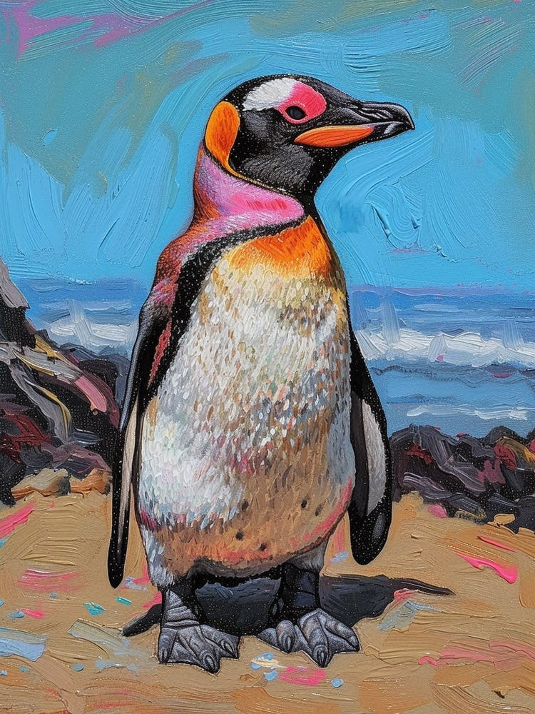 African Penguin Deception Island Oil Painting 1
