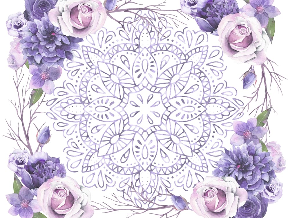 Lilac Mandala - Purple Boho Meditation
