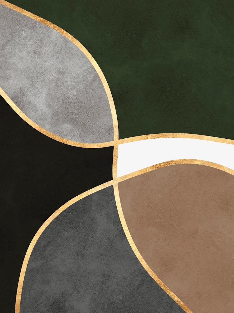 Organic shapes and golden lines 7