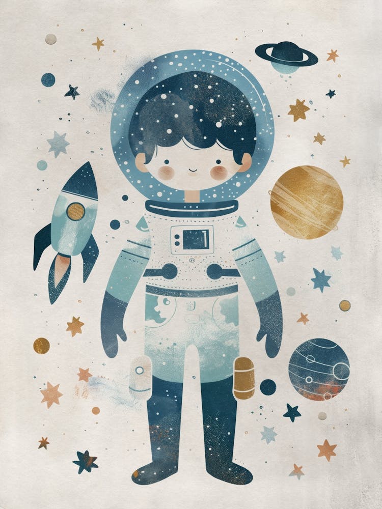 Boho Nursery 16 Astronaut