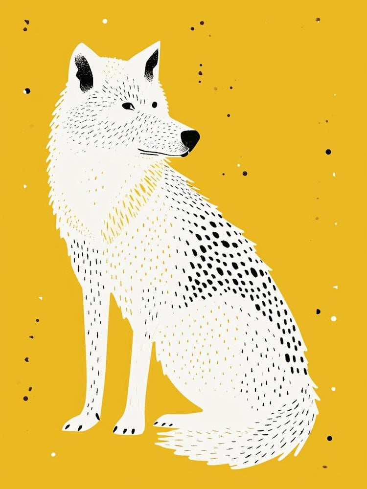 Yellow Arctic Wolf 1