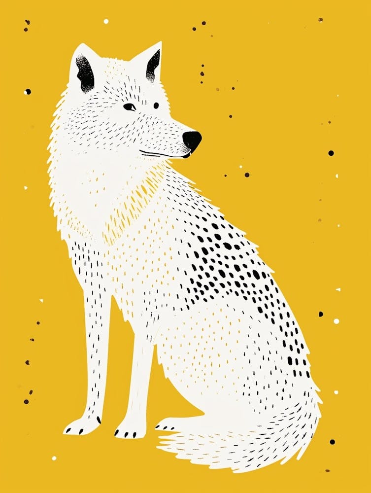 Yellow Arctic Wolf 1