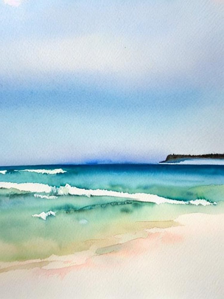 Smiths Beach, Australia Watercolour