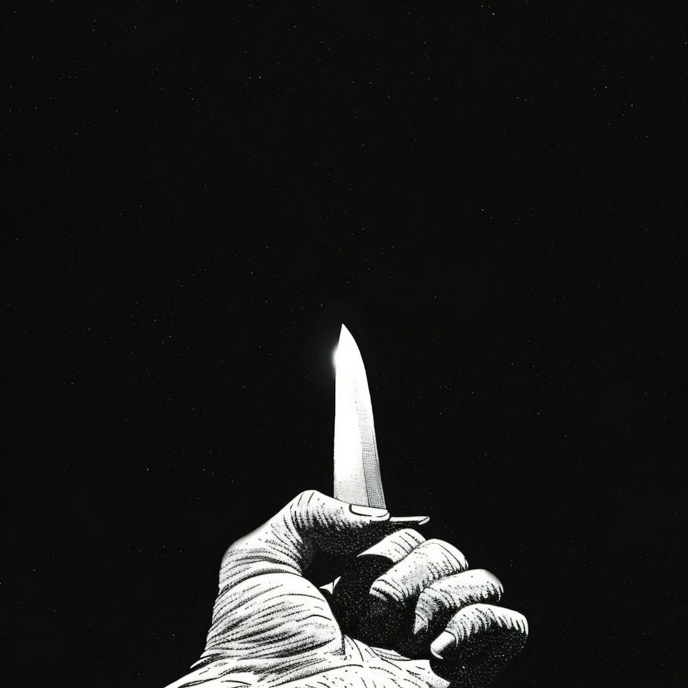 Hand Holding A Knife