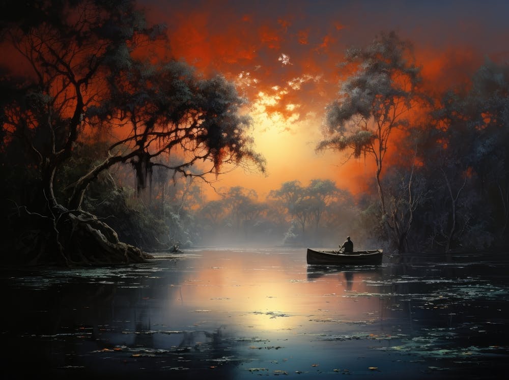 Sunset In The Woods