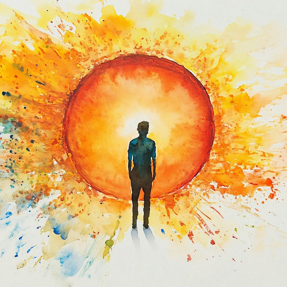 Sun and Human Looking into it