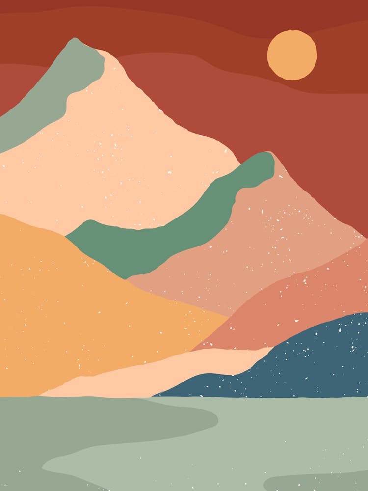 Abstract Mountain Landscape 2