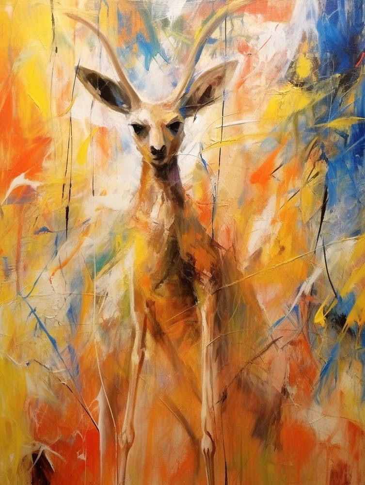 Kangaroo Abstract Expressionism 3