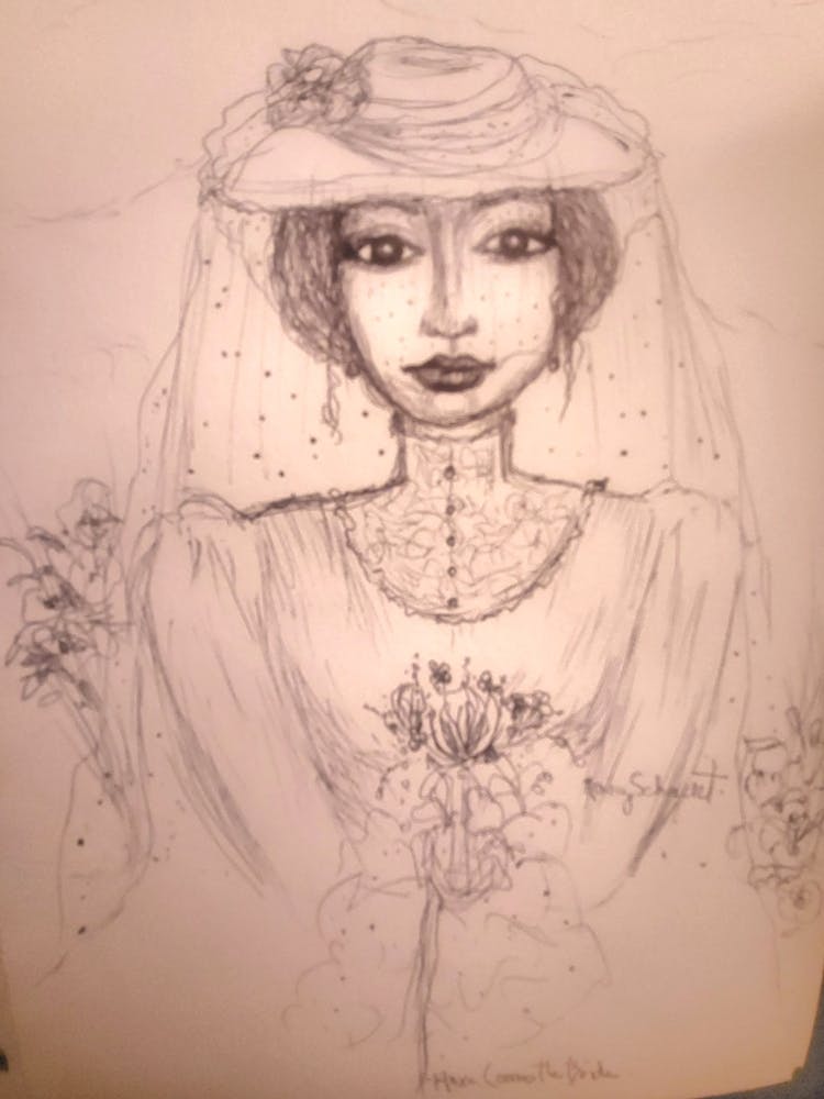 Bride In A Hat