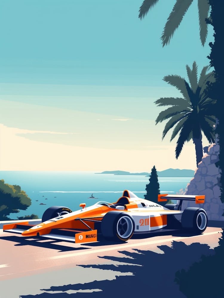 A Mclaren F1 In Amalfi Coast Italy Car Illustration 3