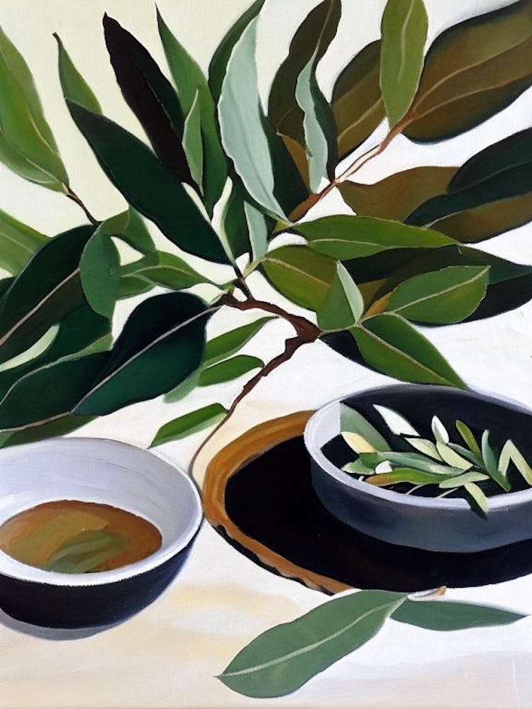 Bay Leaf Spices And Herbs Oil Painting