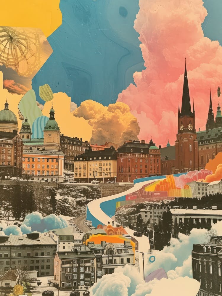 Stockholm   Retro Collage Style 3