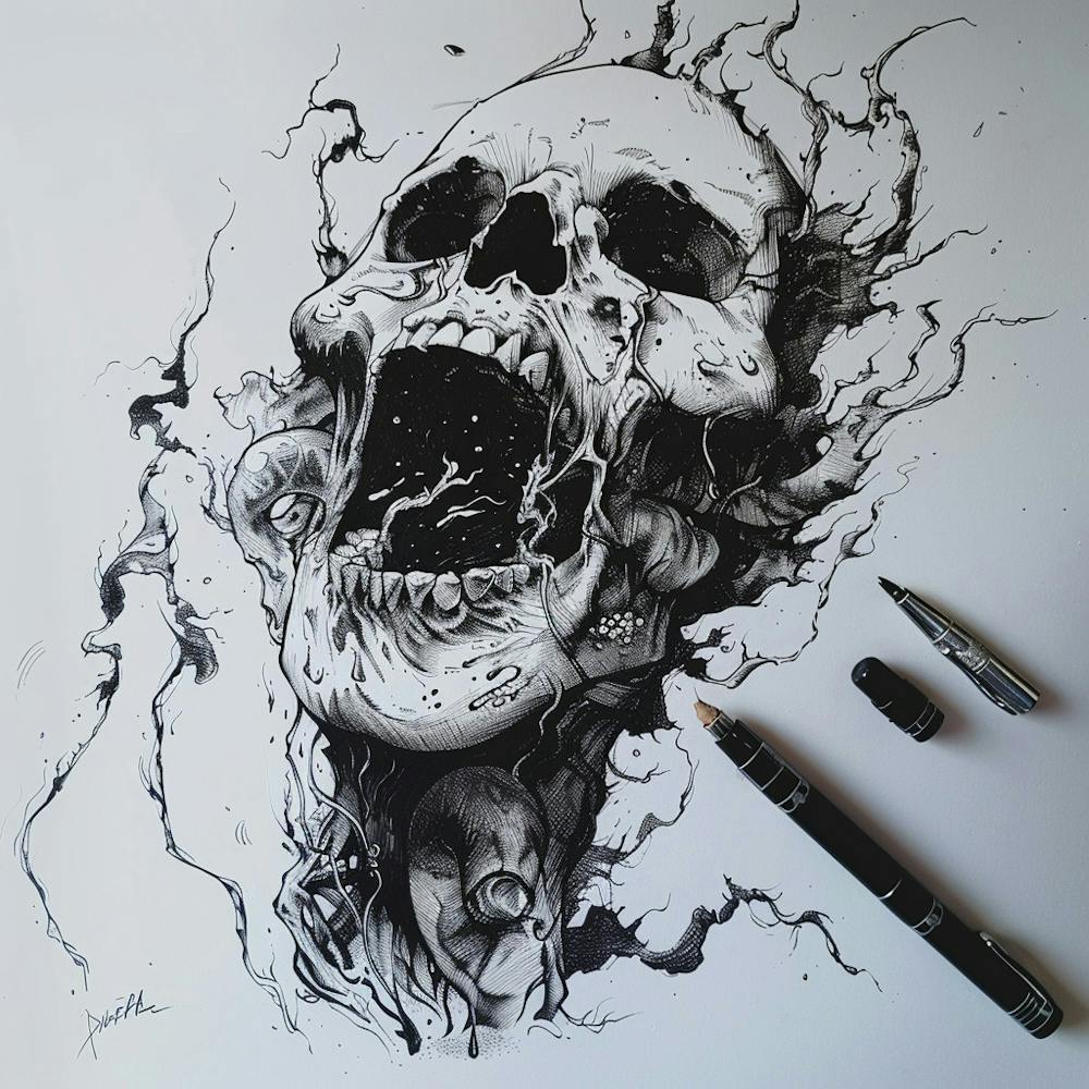 Skull Drawing 3