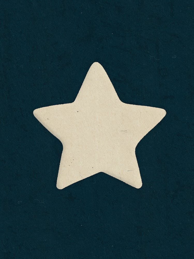 Trendy Navy Blue Hand Drawn Star Wall Art, Aesthetic Retro Décor, Vintage Dorm Art, Minimalist Bar Cart Office Wall Art Poster