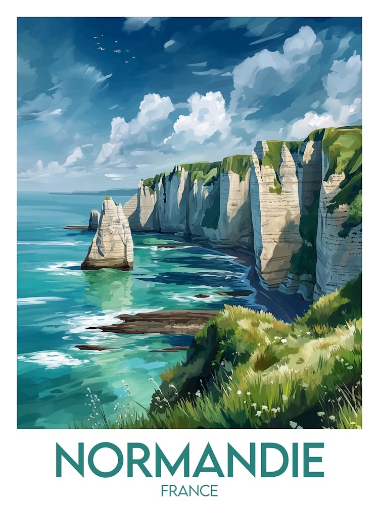 Affiche de voyage Normandie 1