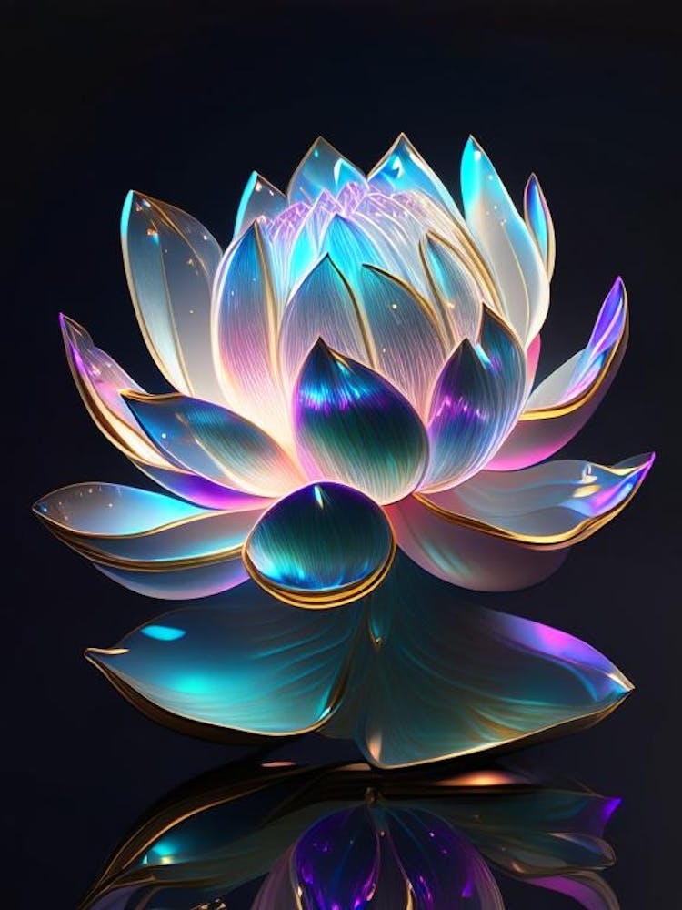 Giant Lotus Holographic 6