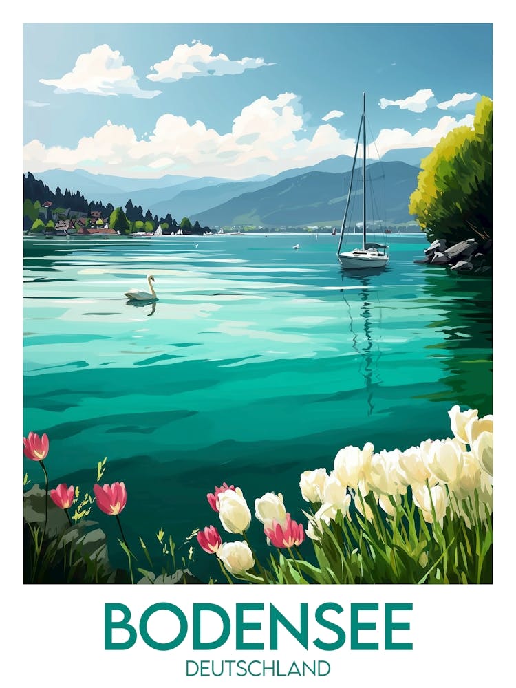 Affiche de voyage Bodensee