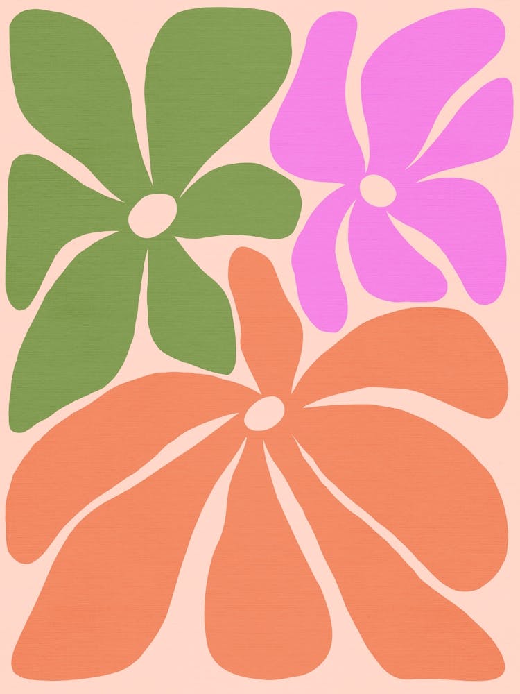 Minimal Boho Floral trio Matisse 1/2