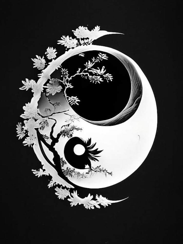 Black And White Yin and Yang 2, Illustration