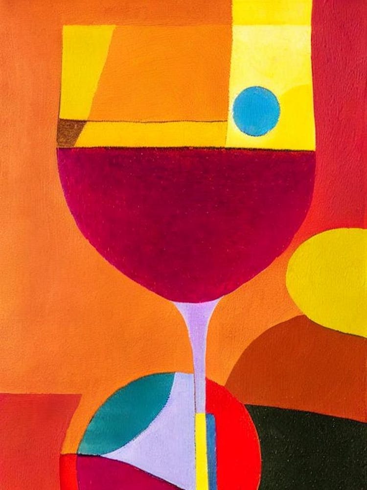 Affiche Cocktail Abstraite Inspirée de l'Aviation Paul Klee