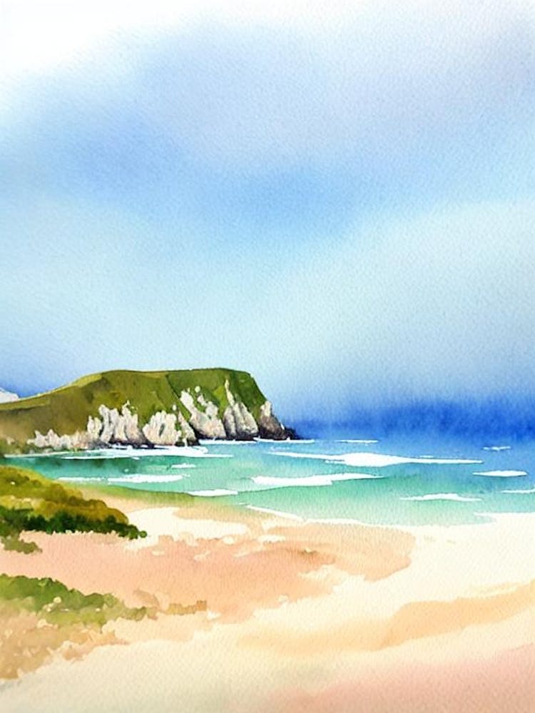 Durdle Door Beach 4, Dorset Watercolour