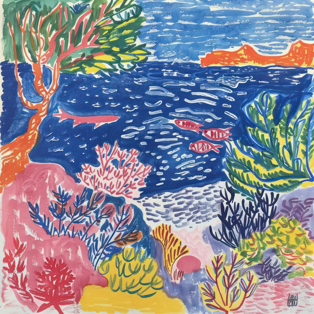 Seaside Doodle Matisse Style 8