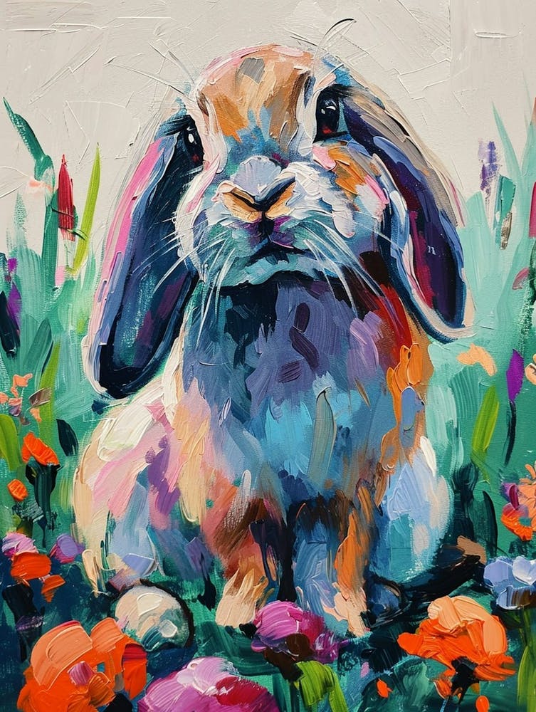 Mini Satan Rabbit Painting 1